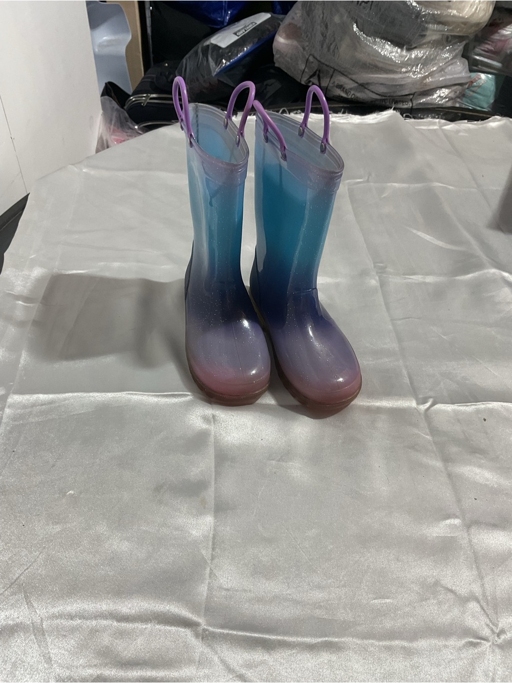Kids Gradient Rain Boots - Blue/Purple/Pink
